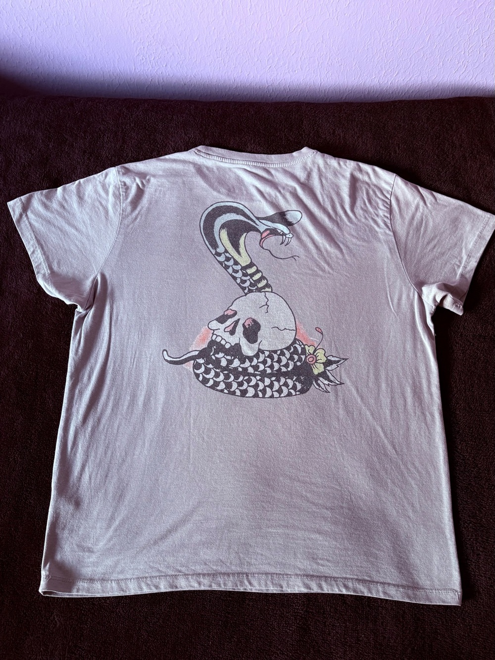 Ed Hardy vintage Y2K Skull cobra snake Graphic gray T-Shirt large